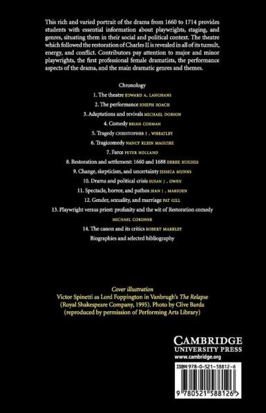The Cambridge Companion to English Restoration Theatre