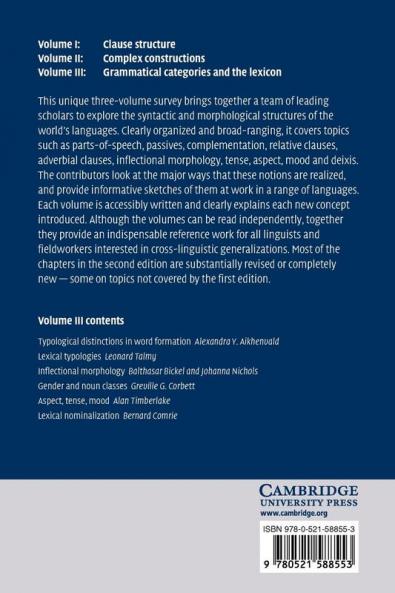 Language Typology and Syntactic Description Volume 3