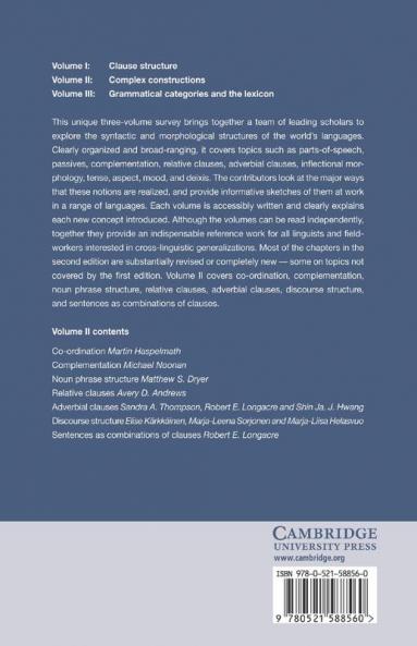 Language Typology and Syntactic Description Volume II