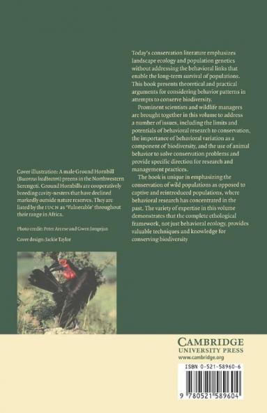 Behavioural Approaches to Conservation in the Wild