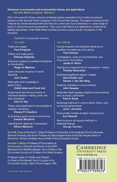 Advances in Economics and Econometrics