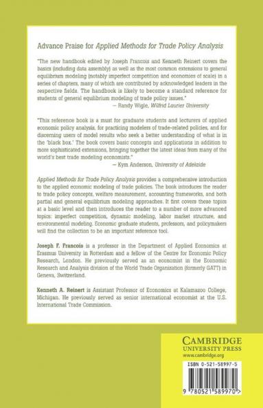 Applied Methods for Trade Policy Analysis