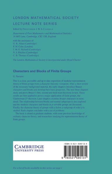 Characters and Blocks of Finite Groups