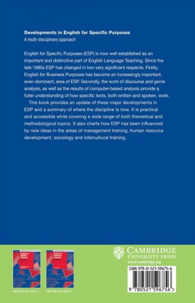 Developments in English for Specific Purposes