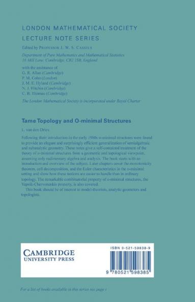 Tame Topology and O-Minimal Structures