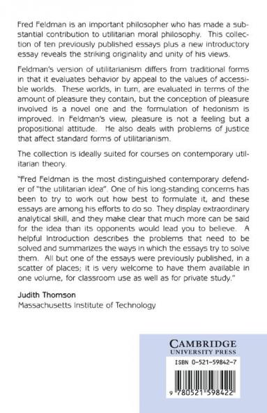 Utilitarianism Hedonism and Desert