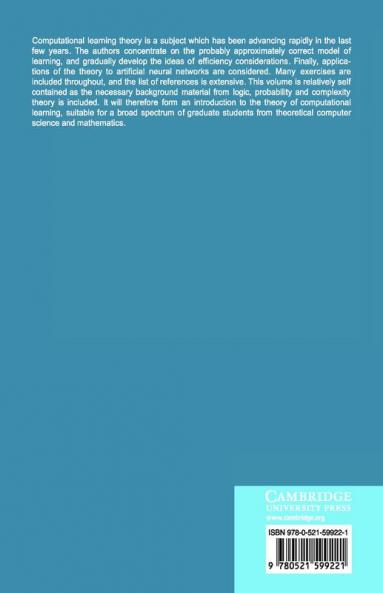 Computational Learning Theory
