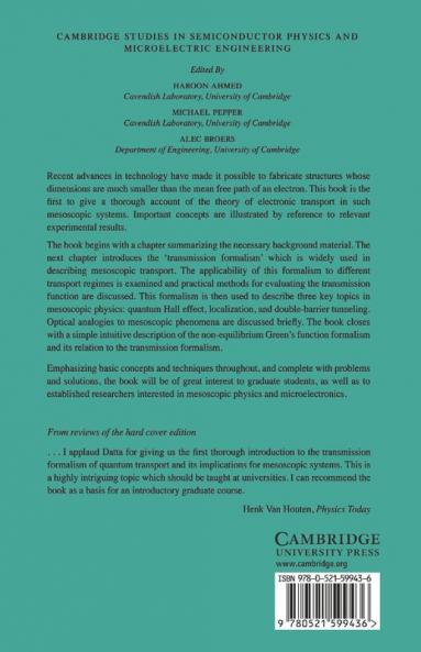 Electronic Transport in Mesoscopic Systems