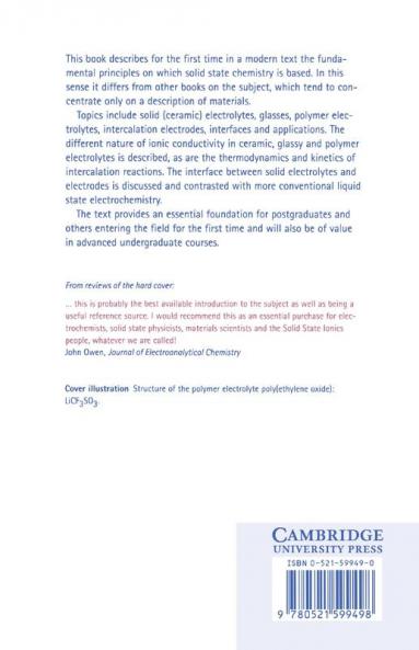 Solid State Electrochemistry