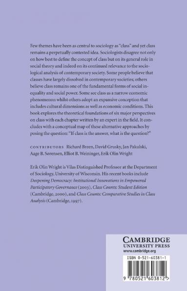 Approaches to Class Analysis