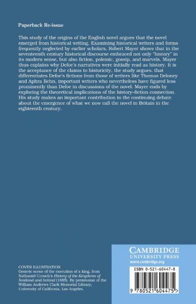 History and the Early English Novel
