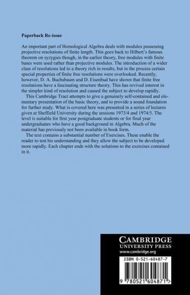 Finite Free Resolutions