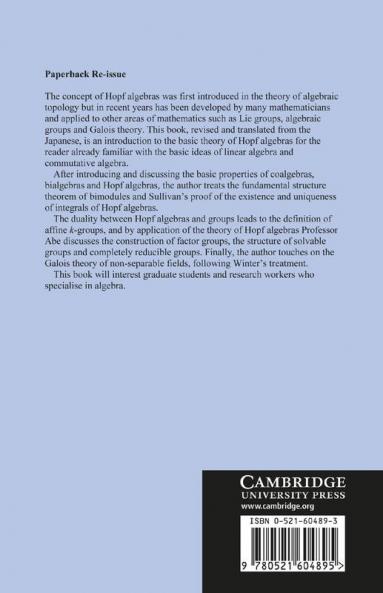 Hopf Algebras