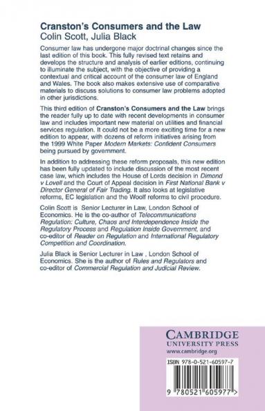 Cranston's Consumers and the Law