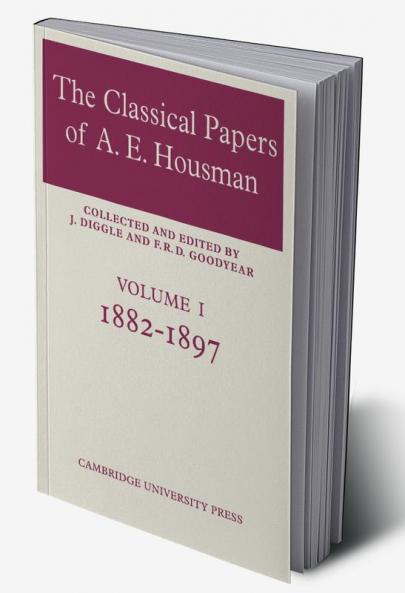 The Classical Papers of A. E. Housman