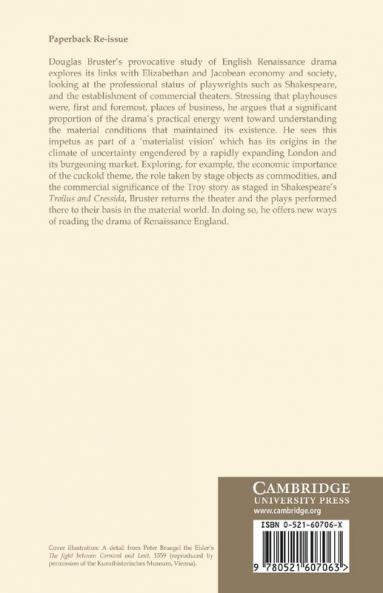 Drama and the Market in the Age of Shakespeare