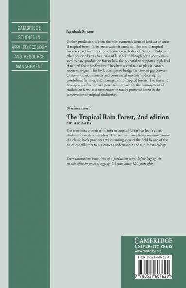 Timber Production and Biodiversity Conservation in Tropical Rain Forests