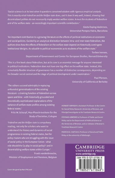 Federalism and the Welfare State