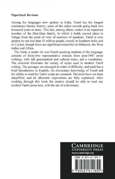A Tamil Prose Reader