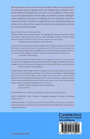 Key Issues in Criminal Career Research