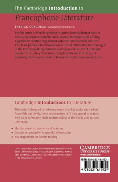 The Cambridge Introduction to Francophone Literature