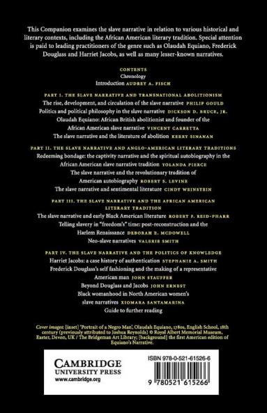 The Cambridge Companion to the African American Slave Narrative