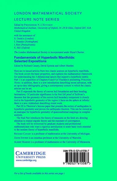 Fundamentals of Hyperbolic Manifolds