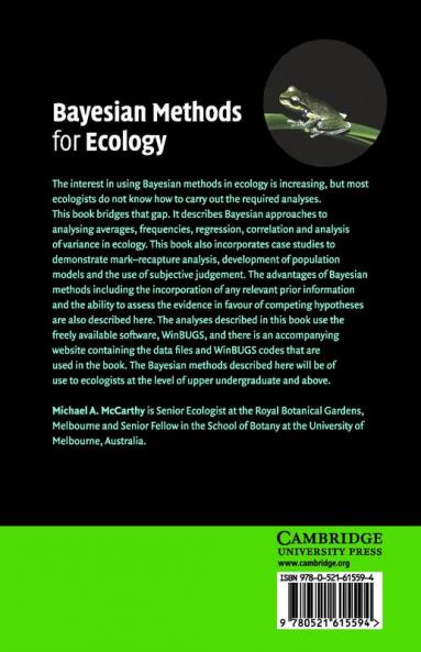 Bayesian Methods for Ecology