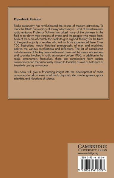 The Early Years of Radio Astronomy