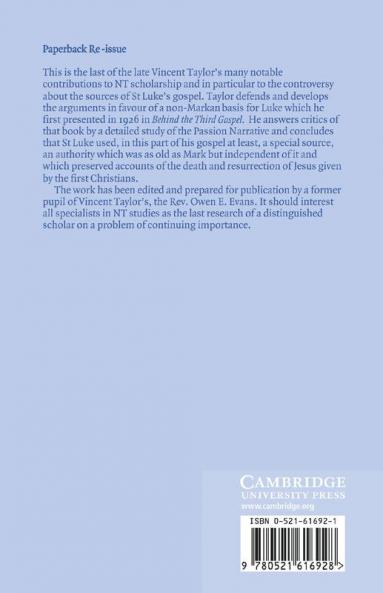 The Passion Narrative of St Luke