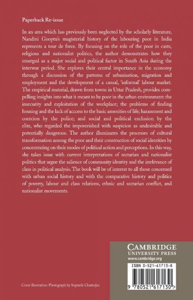 The Politics of the Urban Poor in Early Twentieth-Century India