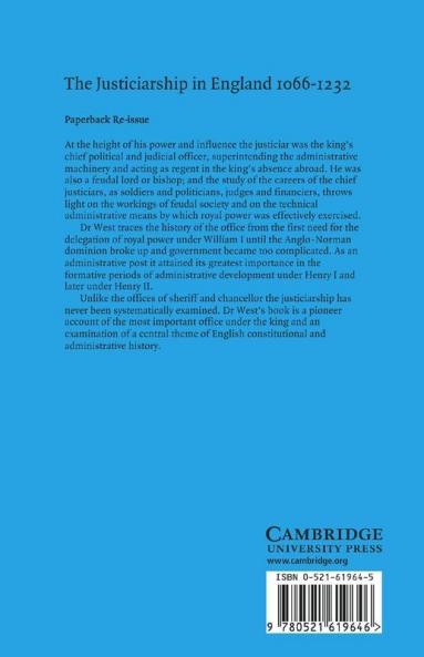 Justiceship England 1066 1232