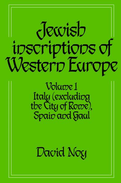 Jewish Inscriptions of Western Europe