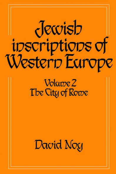 Jewish Inscriptions of Western Europe