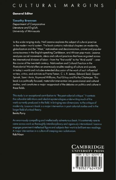 Nationalism and Cultural Practice in the Postcolonial World