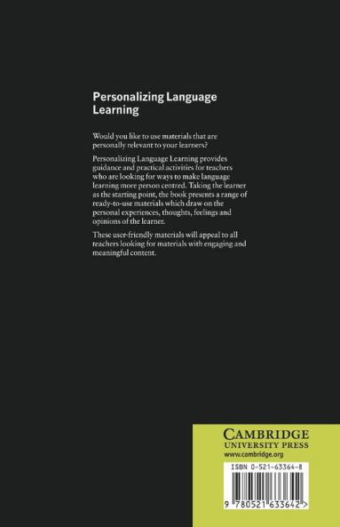 Personalizing Language Learning