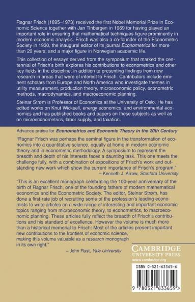 Econometrics and Economic Theory in the 20th Century