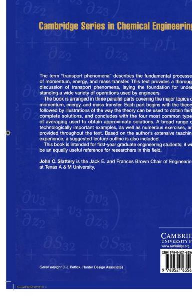 Advanced Transport Phenomena