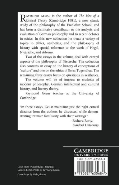 Morality Culture and History