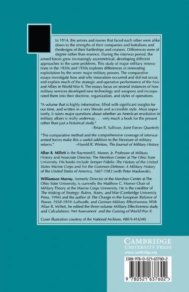 Military Innovation in the Interwar Period