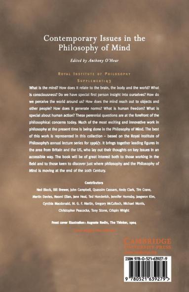 Contemporary Issues in the Philosophy of Mind