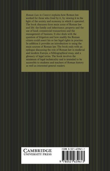 Roman Law in Context