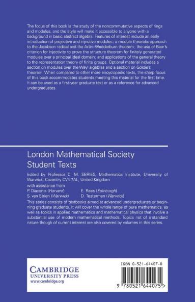 Introductory Lectures on Rings and Modules