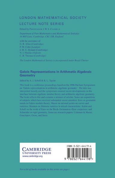 Galois Representations in Arithmetic Algebraic Geometry