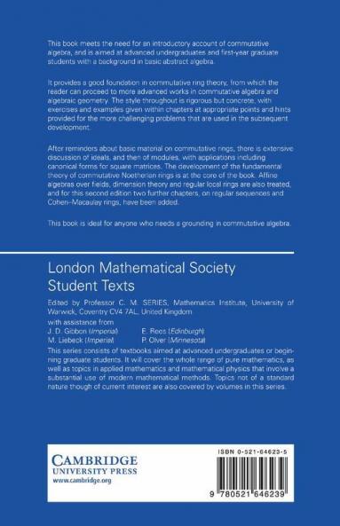Steps in Commutative Algebra