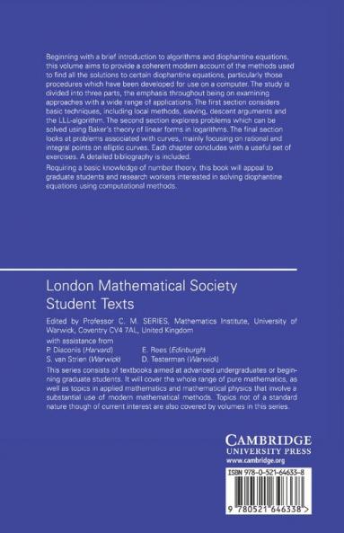 The Algorithmic Resolution of Diophantine             Equations