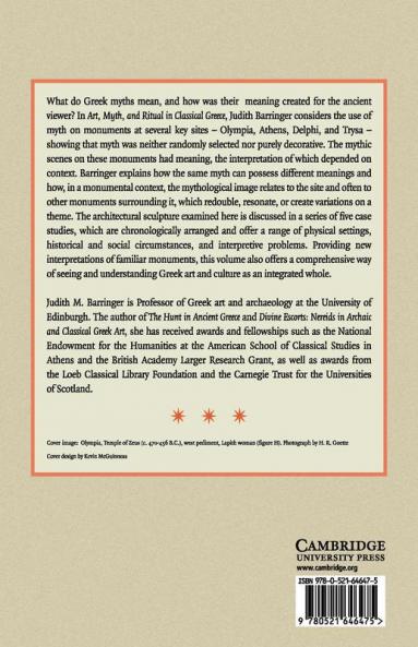 Art Myth and Ritual in Classical Greece