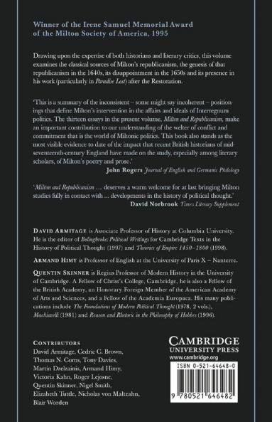 Milton and Republicanism