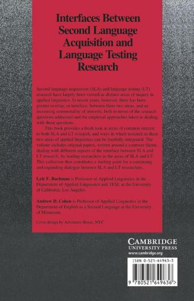 Interfaces Between Second Language Acquisition and Language Testing Research