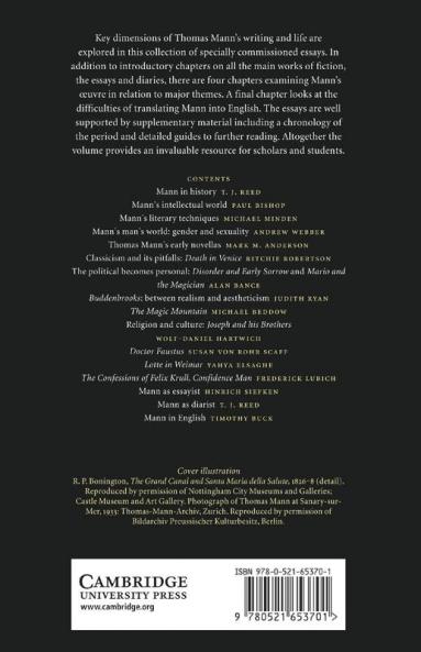 The Cambridge Companion to Thomas Mann